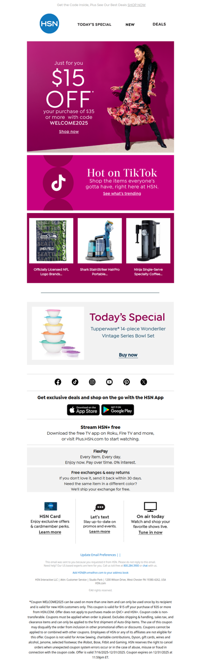 Save $15 on Your Next Order 🛍️