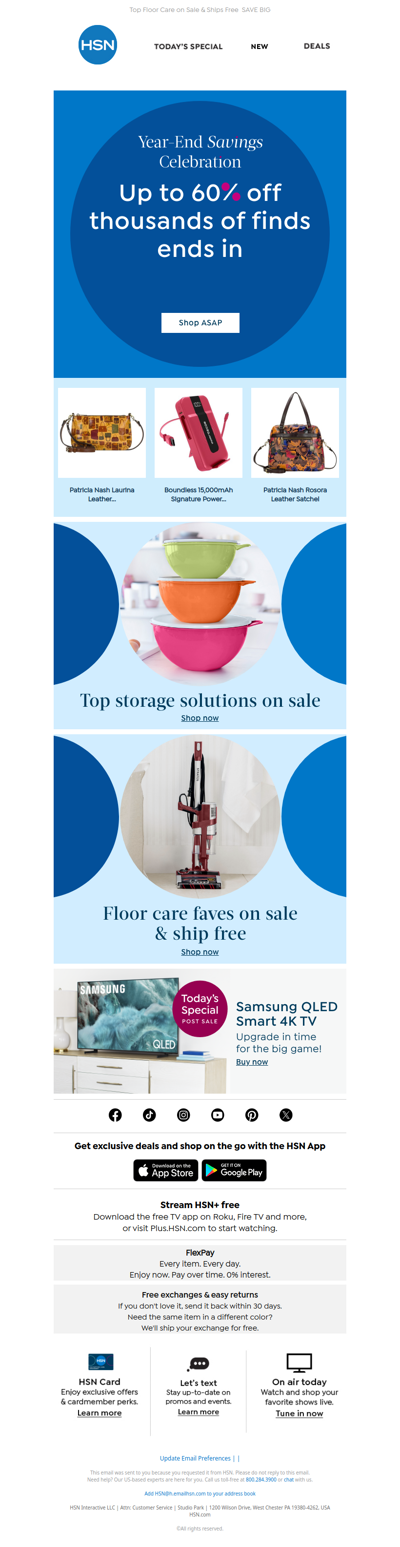 Last Day! Year-End Savings up to 60% Off