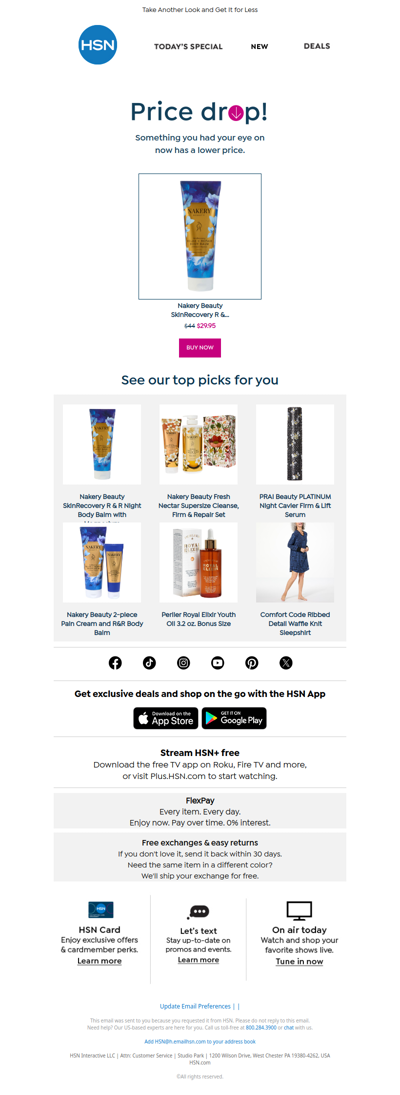 Price Drop! Nakery Beauty SkinRecovery R & R Night Body Balm with Magnesium AS