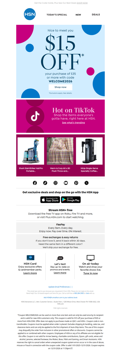 Save $15 on Your Next Order 🛍️