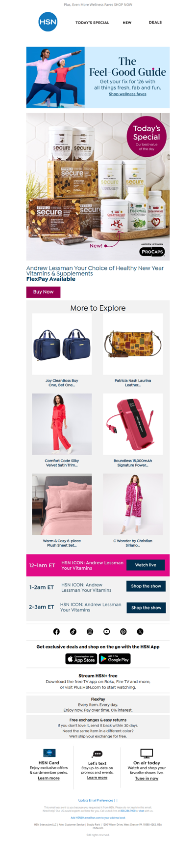 Andrew Lessman’s Picks for a Healthy New Year