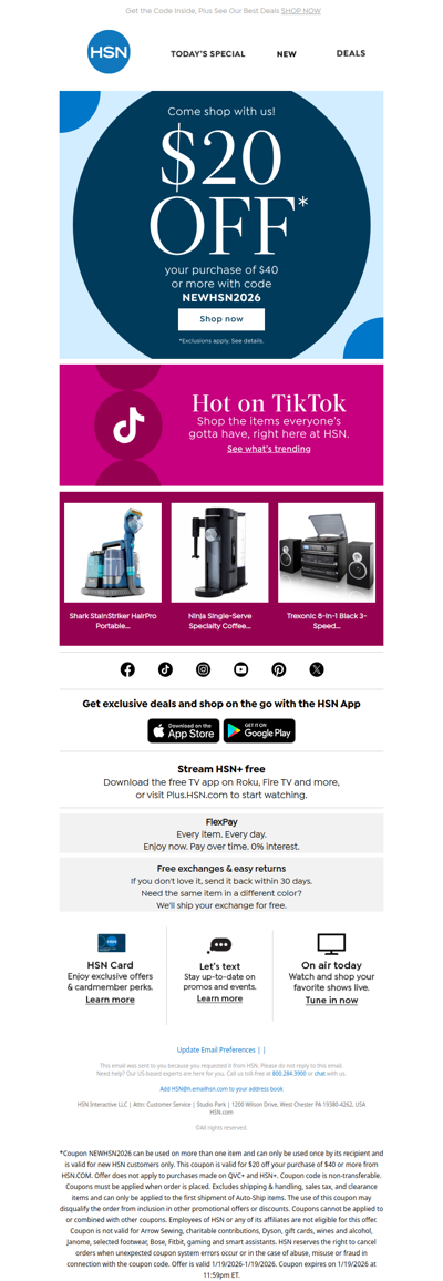 Save $20 on Your First Order 🛍️