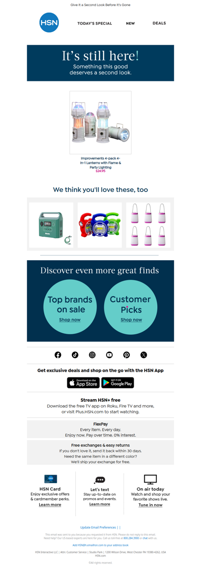 It's Still Here! Improvements 4-pack 4-in-1 Lanterns with Flame & Party Lighting