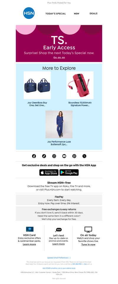 Early Access: Today's Special