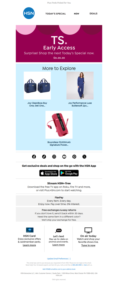 Early Access: Today's Special