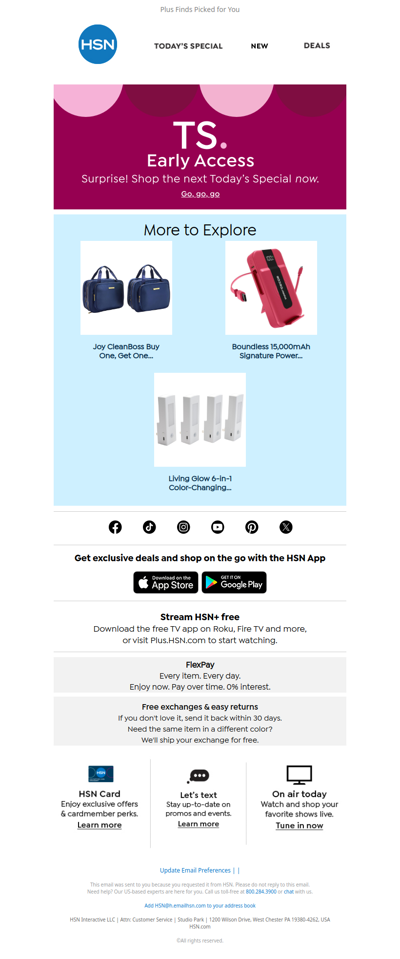 Early Access: Today's Special