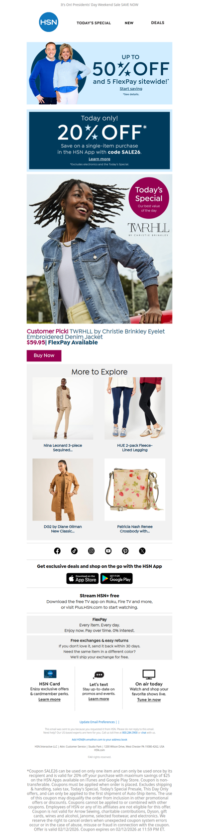 Friend, See Today's Deal from TWRHLL by Christie Brinkley