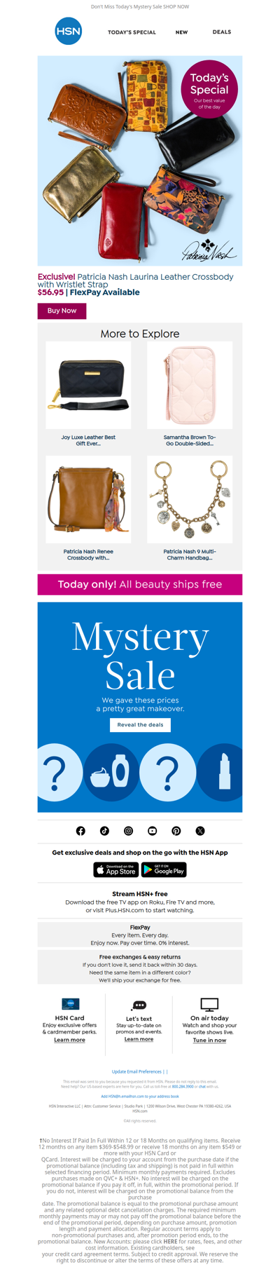Friend, Bag a Patricia Nash Deal + Beauty Ships Free
