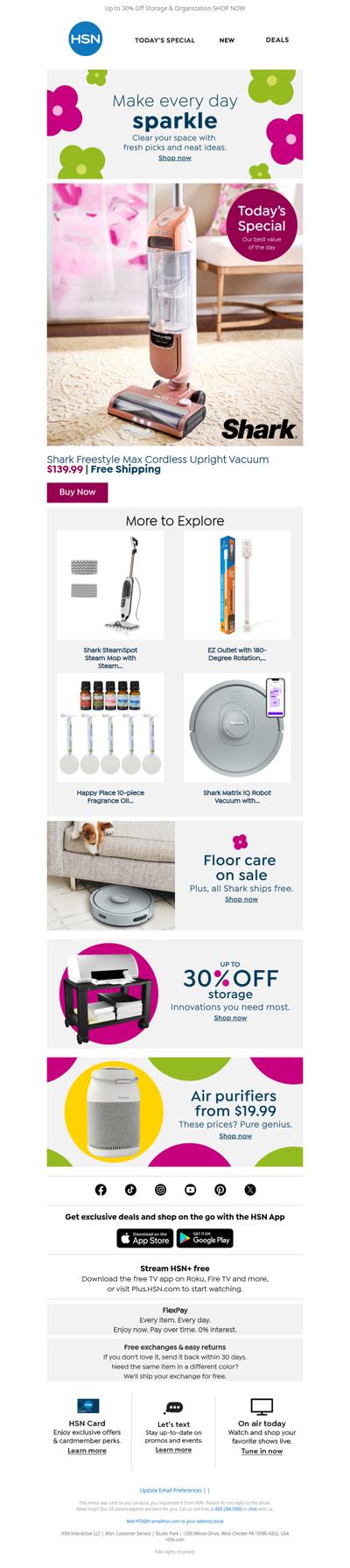 Friend, Today’s Shark Vacuum Deal Ships Free! ✨