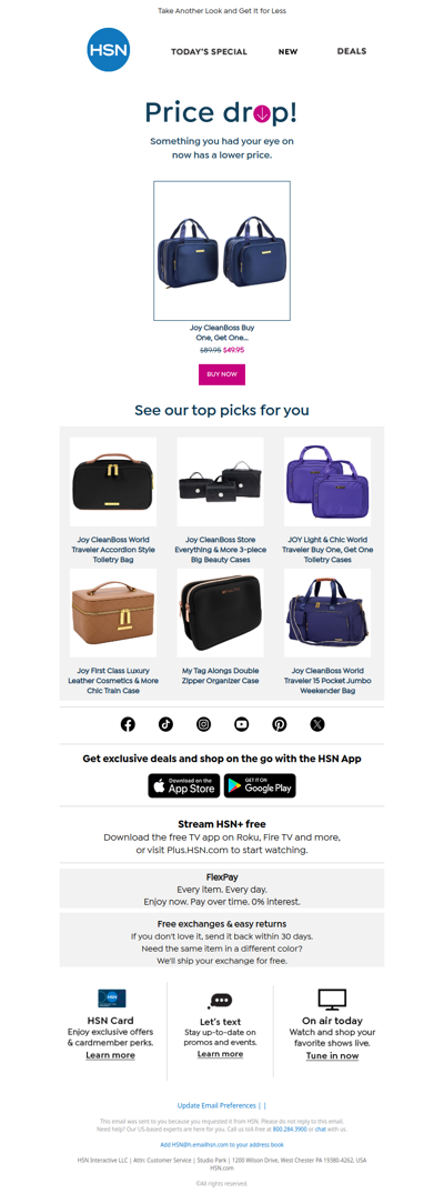 Price Drop! Joy CleanBoss Buy One, Get One Expandable Toiletry Case