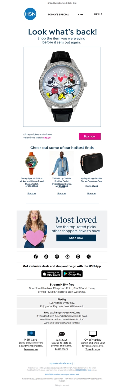 Lucky You, It's Back! Disney Mickey and Minnie Valentine's...