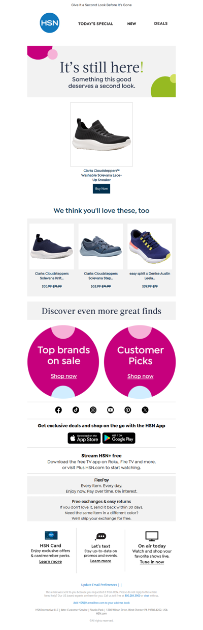 It's Still Here! Clarks Cloudsteppers™ Washable Solevana Lace-Up Sneaker