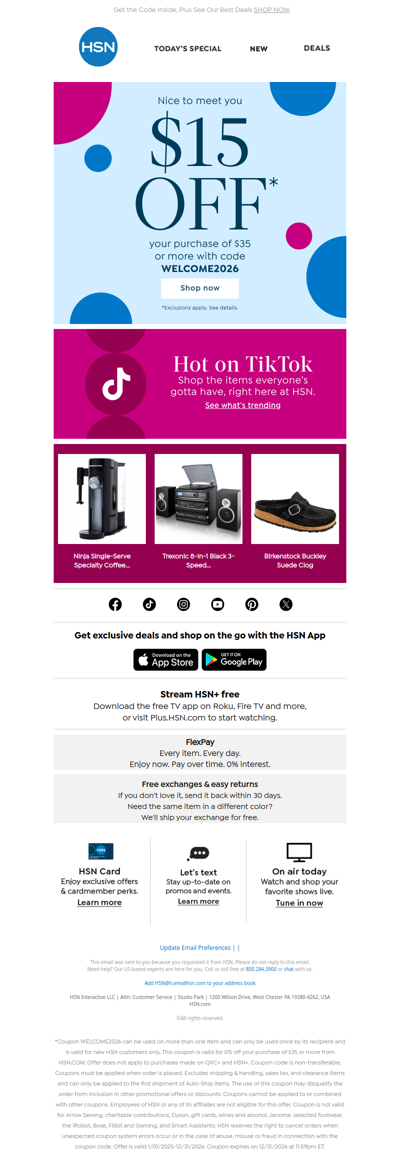 Save $15 on Your First Order 🛍️