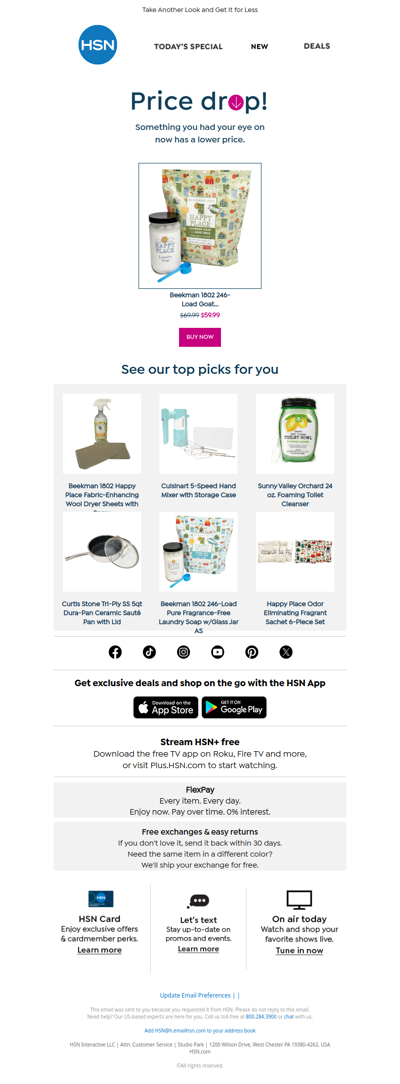 Price Drop! Beekman 1802 246-Load Goat Milk Laundry Soap with Glass Jar