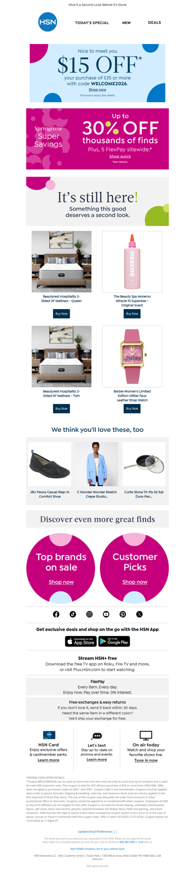 It's Still Here, Last Chance for 5 FlexPays! Beautyrest Hospitality 2-Sided 14