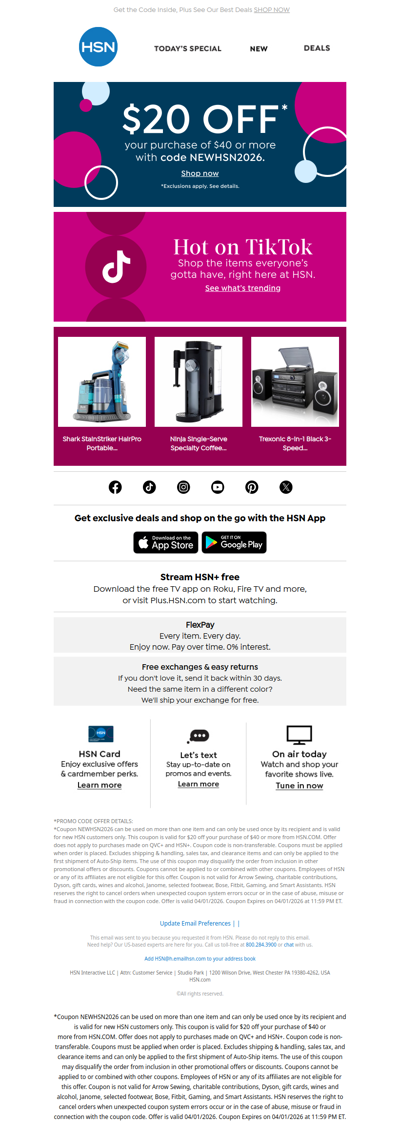 Save $20 on Your First Order 🛍️