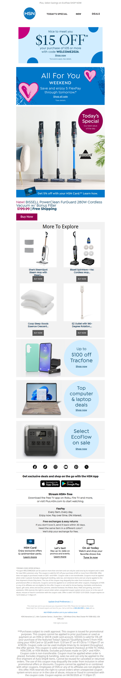 Get Swept Away with Bissell & 5 FlexPay