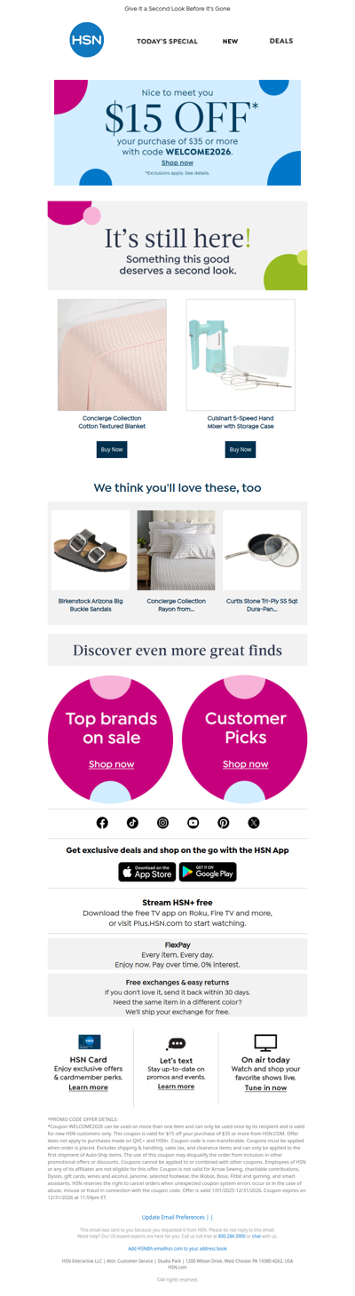 It's Still Here! Concierge Collection Cotton Textured Blanket