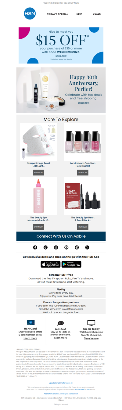 Last Chance for Free Shipping on Select Perlier!