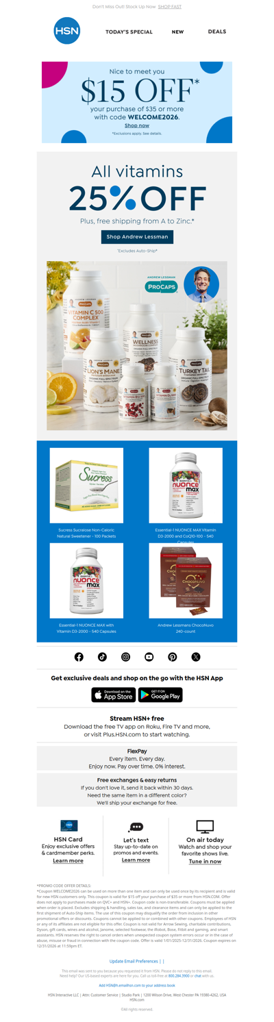 Get Andrew Lessman Essentials Shipped *Free*