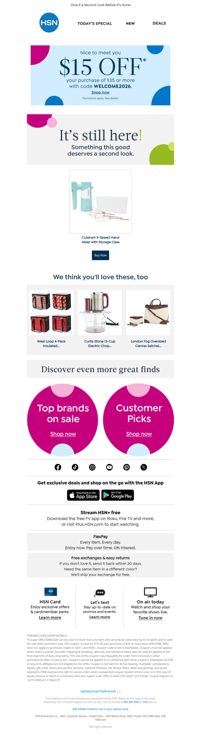 It's Still Here! Cuisinart 5-Speed Hand Mixer with Storage Case