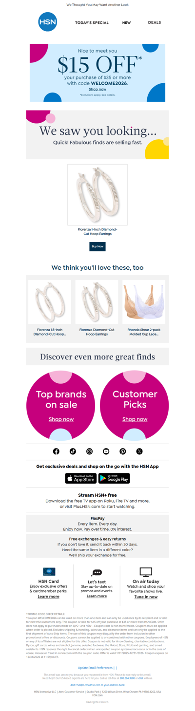 You Picked a Good One: Fiorenza 1-inch Diamond-Cut Hoop Earrings