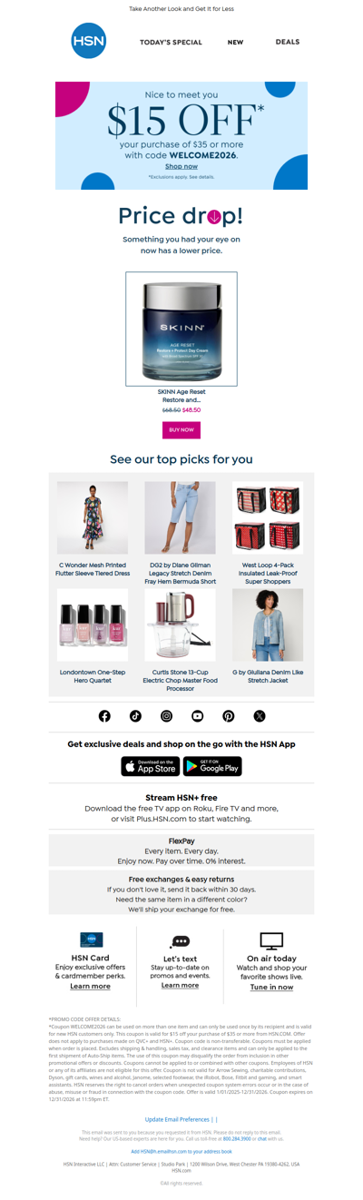 Price Drop! SKINN Age Reset Restore and Protect Day Cream with SPF 30