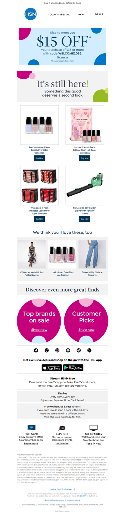 It's Still Here! Londontown 4-Piece Bubbly Ever After Collection