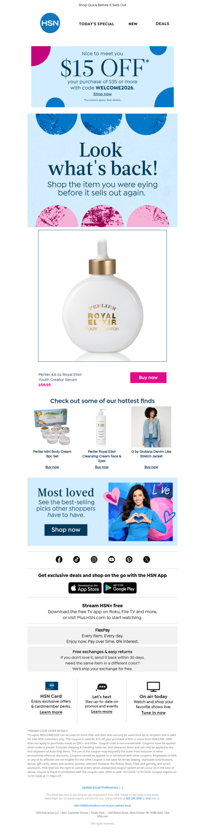 Lucky You, It's Back! Perlier 4.6 oz Royal Elixir Youth...