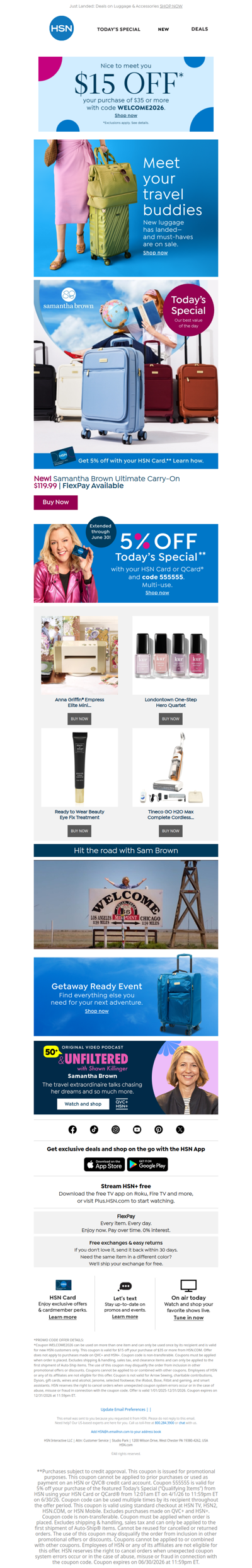 Save on Samantha Brown's Ultimate Travel MVP 🧳
