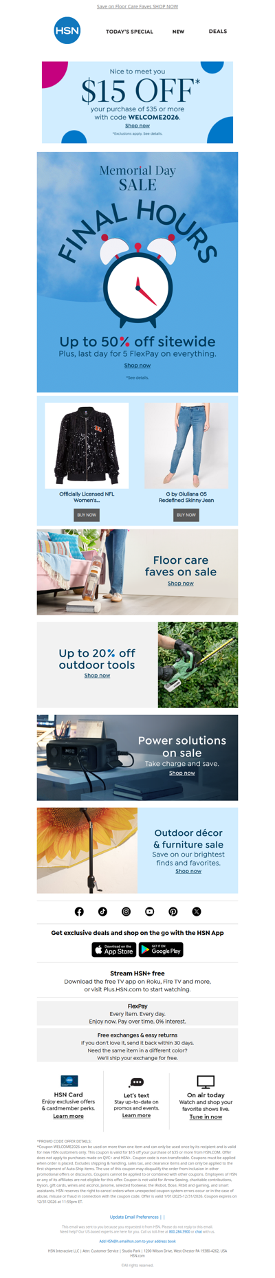 Final Hours ⏳ Bring Home Up to 50% Off & 5 FlexPay