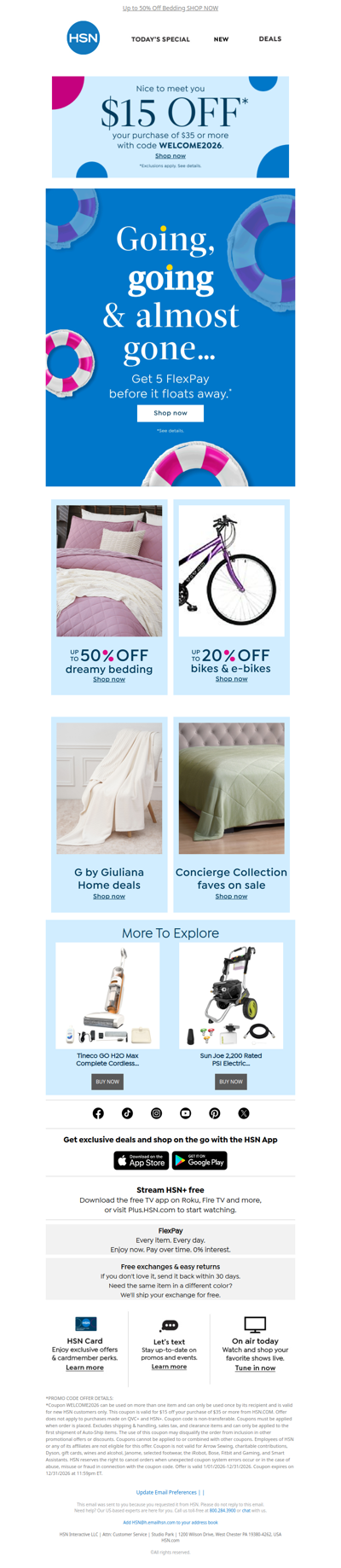 Last Chance! Sitewide 5 FlexPay Ends *Tonight*