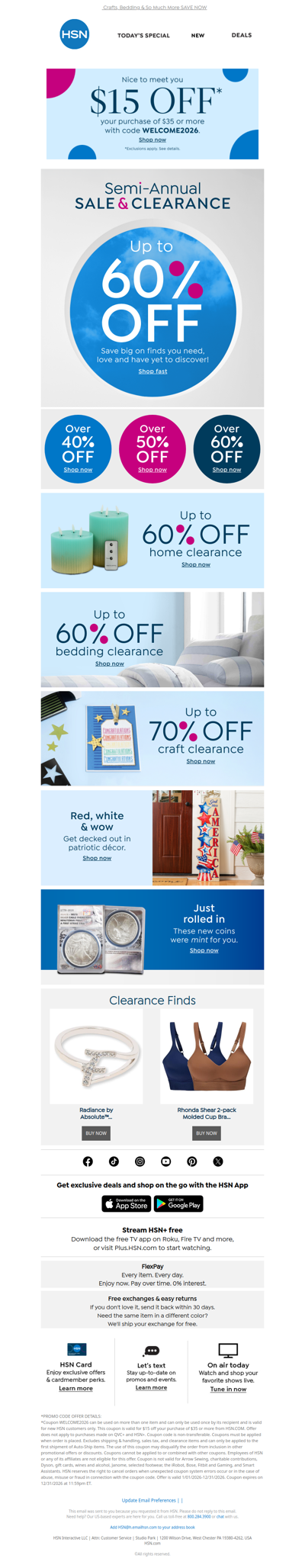 Take a Peek! Up to 60% Off Clearance 👀