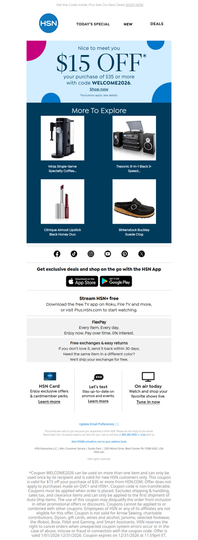 Welcome! $15 Off Your First Order Awaits