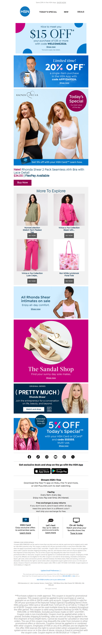All-Day Comfort from Rhonda Shear 🥰 Get 20% Off in the App