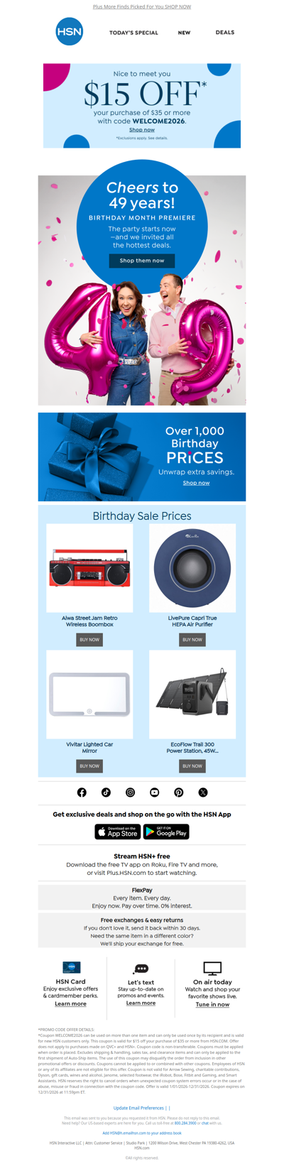Celebrate 49 Years & Save Big