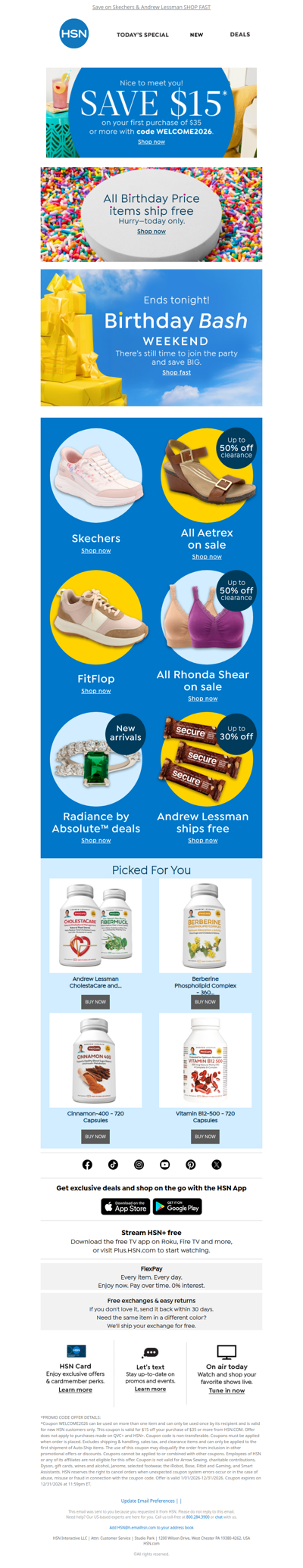 Today Only! All Birthday Price Items Ship FREE