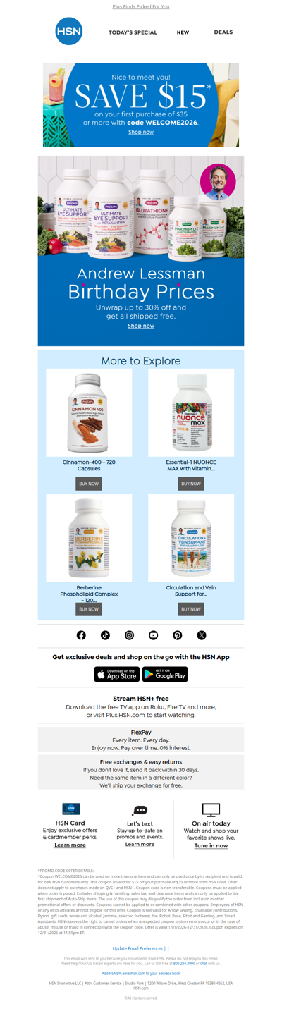 Save Up to 30% Off Andrew Lessman + Free Shipping