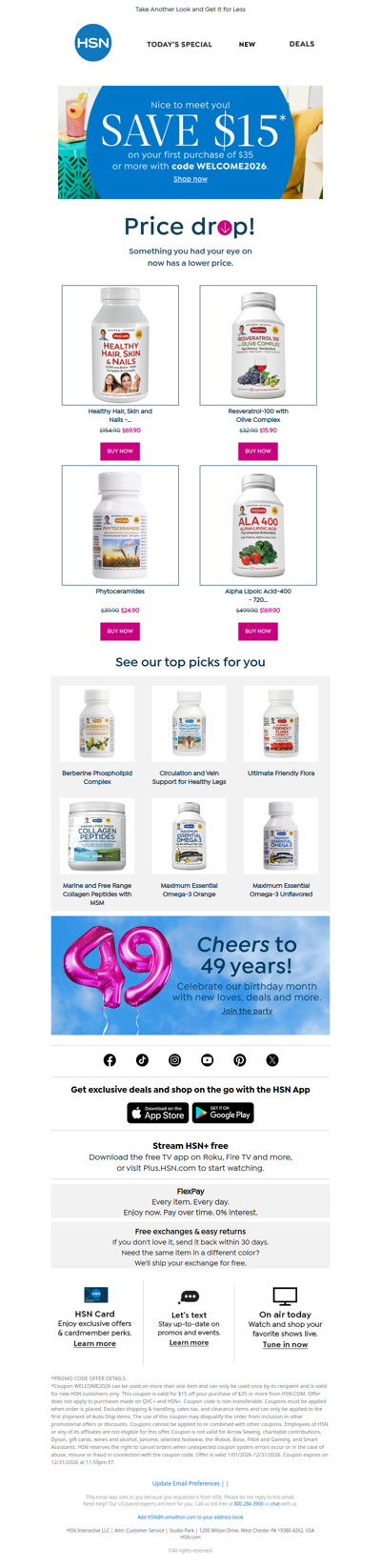 PRICE DROP! Healthy Hair, Skin and Nails - 720 Capsules