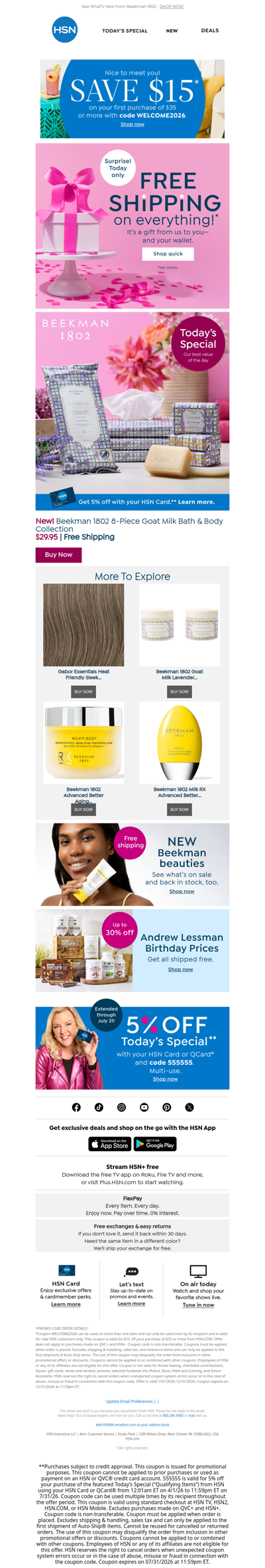 Travel with Beekman + Surprise! Free Shipping