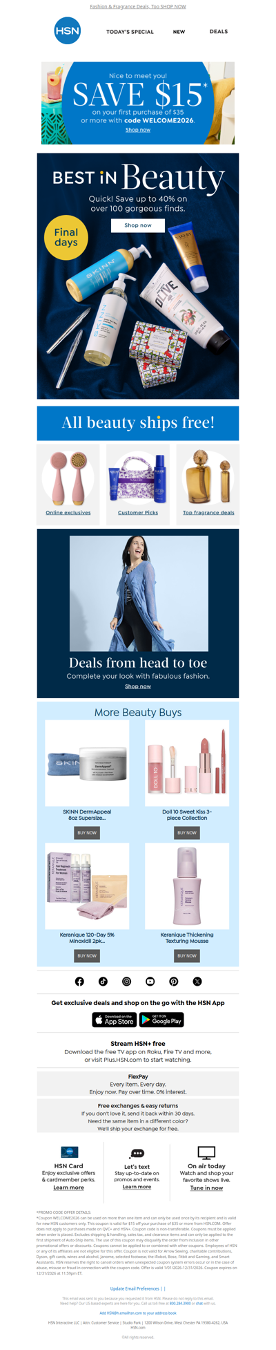 Best in Beauty Finale! All Beauty Ships Free