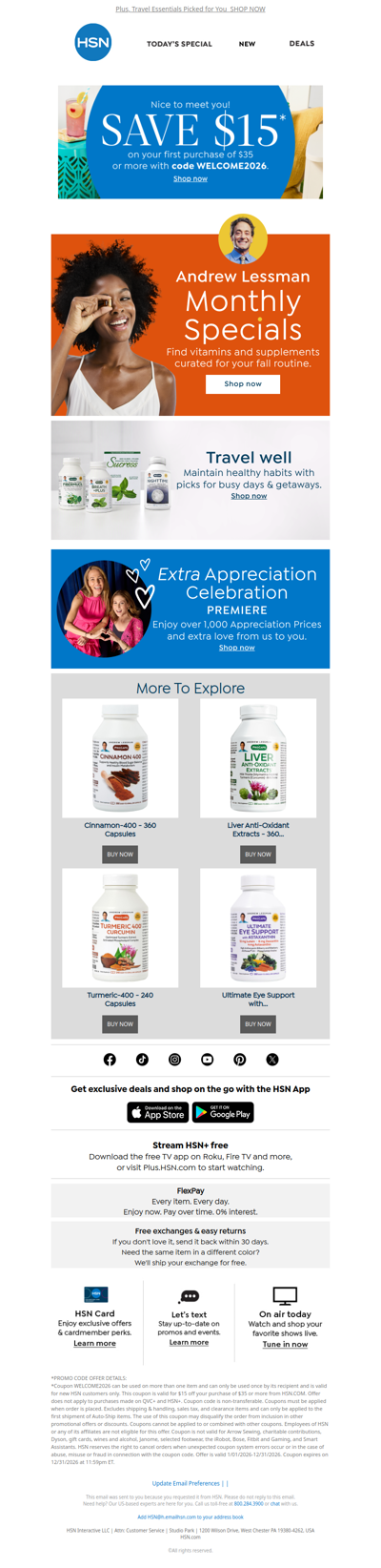 They're Here! Andrew Lessman Monthly Specials