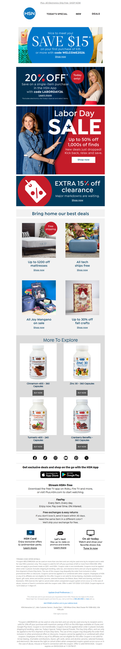 NEW Labor Day Deals & 20% Off App Coupon