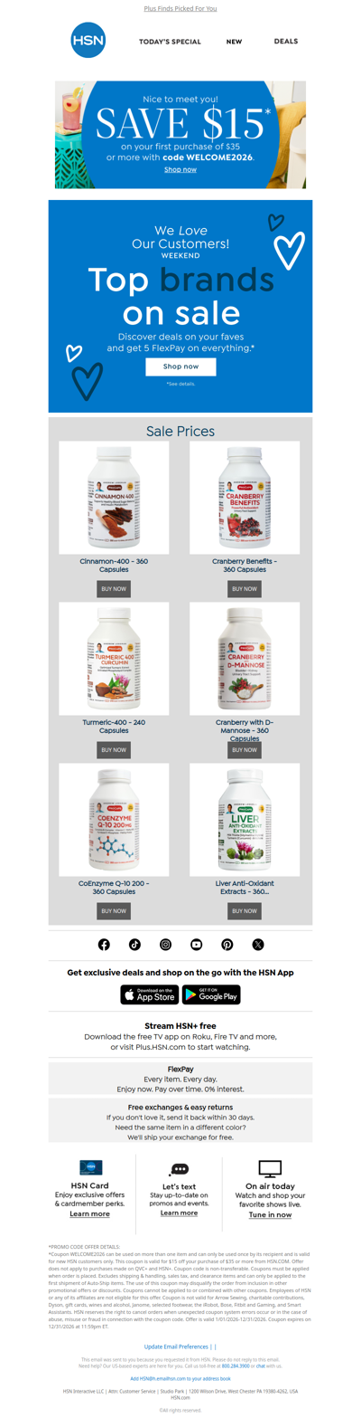 Shop Top Deals + Get 5 FlexPay on Everything