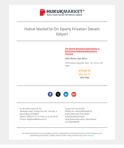 Hukuk Market'te Ön Sipariş Fırsatları Devam Ediyor!