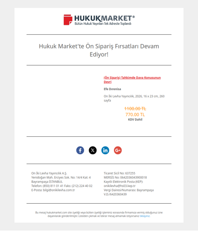 Hukuk Market'te Ön Sipariş Fırsatları Devam Ediyor!