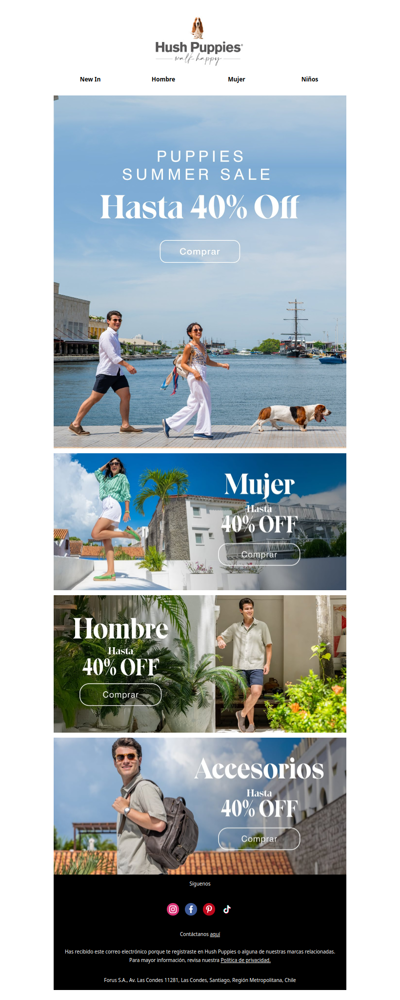 PUPPIES SUMMER SALE hasta 40% off