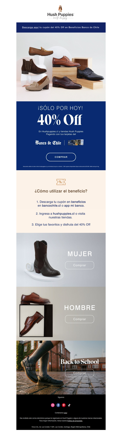 40% off con Banco Chile 💼