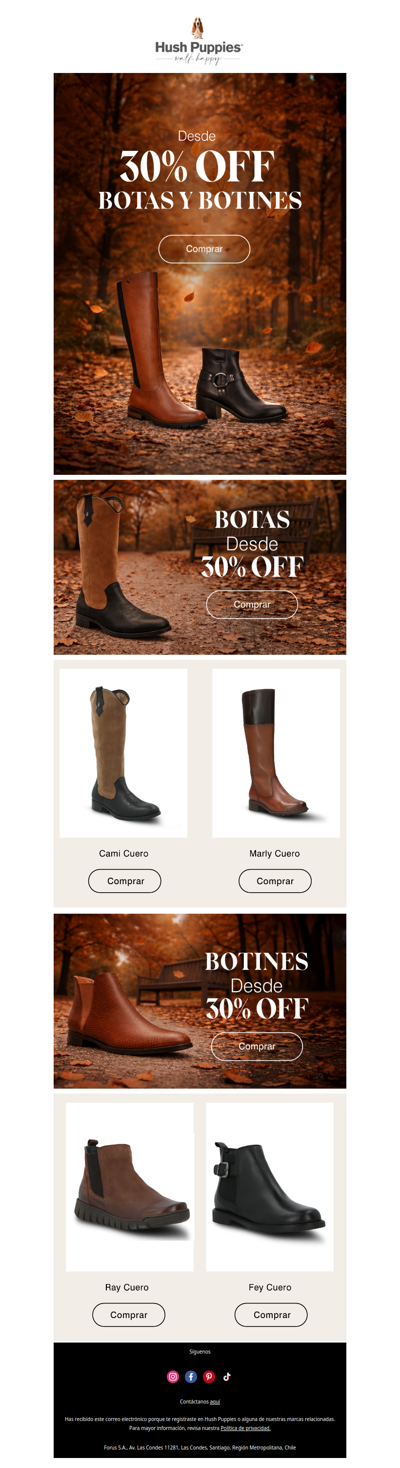 Botas y botines desde 30% off 🔥