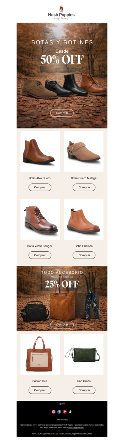 Botas y botines desde 50% off